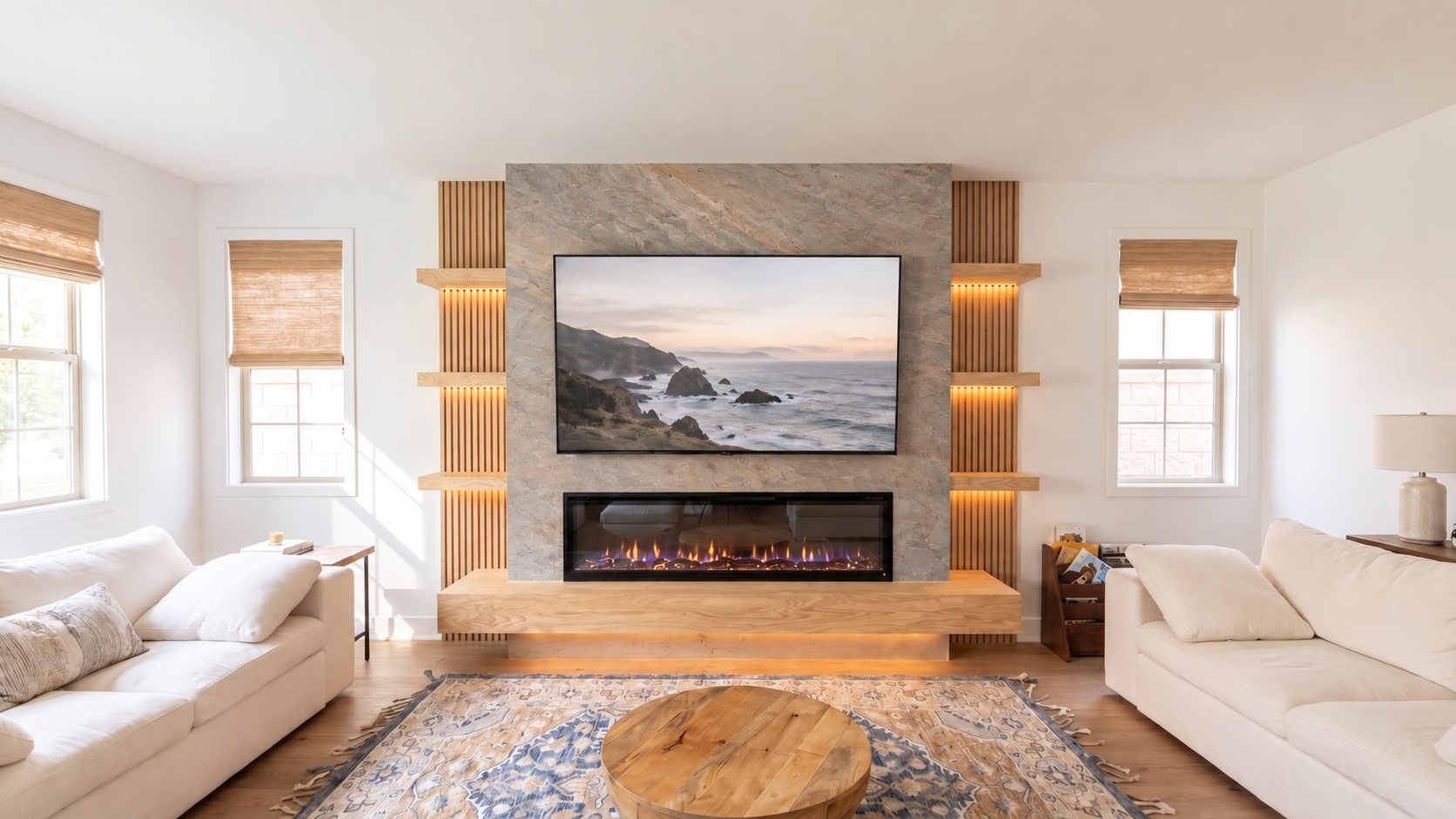 Natural stone & oak — Design concept