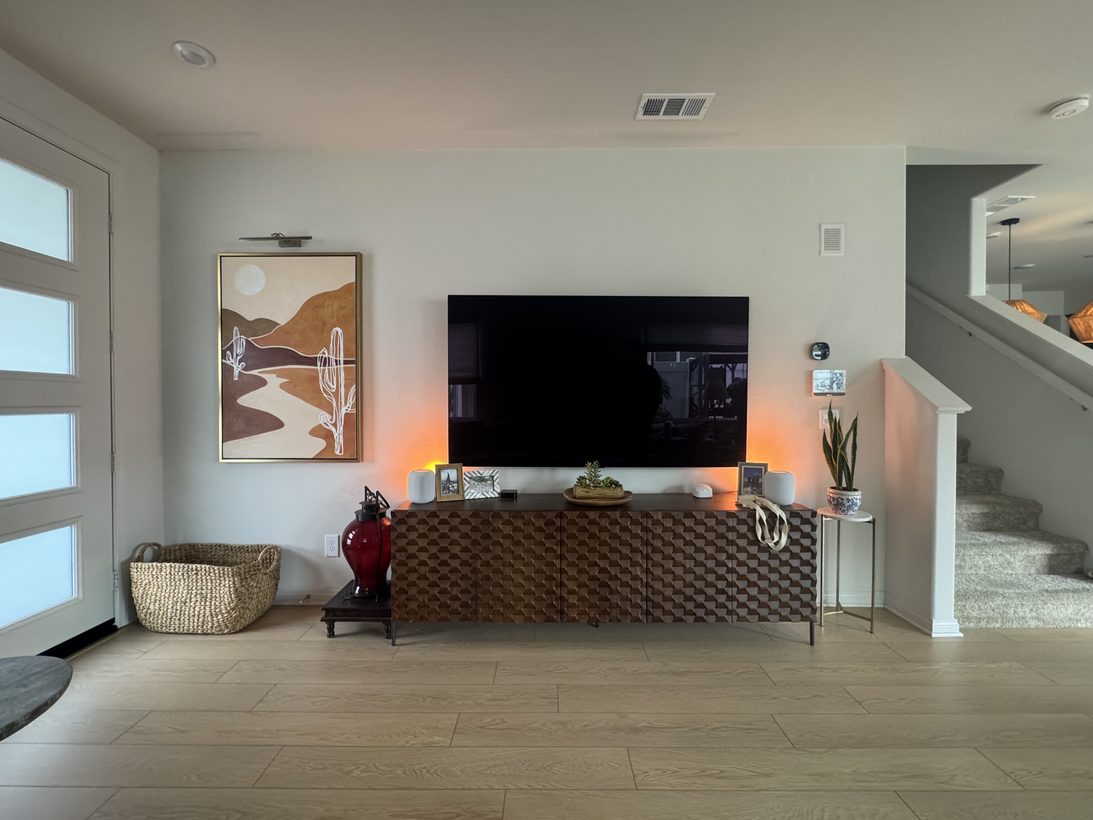 Original room before the media wall installation