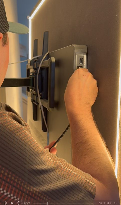 Connecting the TV and cables